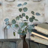 Green With Glitter Crisp Air Eucalyptus Pick With Frost Effect