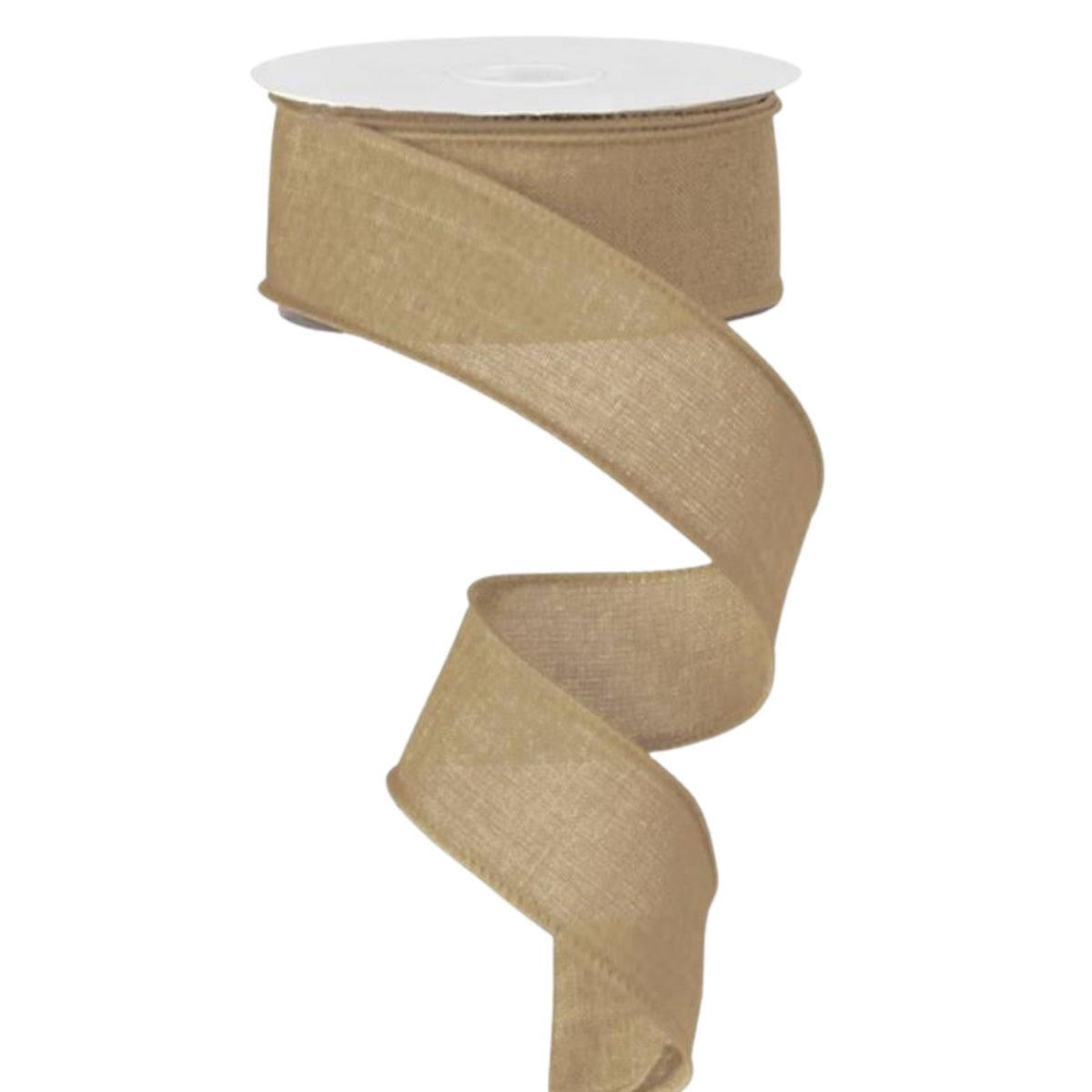 Faux burlap ribbon, 1.5" x 50 yards, Beige Love That Ribbon