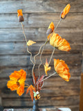 Autumn Poppy Spray, 22", Sienna