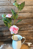 Peppermint Camellia Spray, 29", Pink