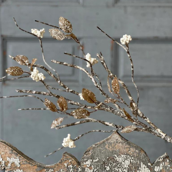 Snow With Glitter Winter Chalet Branch, 28