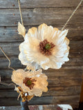 Autumn Poppy Spray, 22", Cream