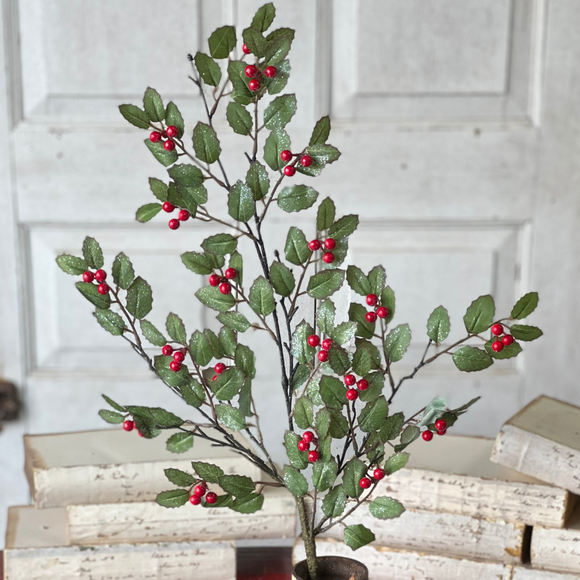 INDIVIDUAL - Holly Spray w/ Berry, 30