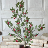 Holly Spray w/ Berry, 30", Red and Green