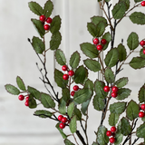 Holly Spray w/ Berry, 30", Red and Green