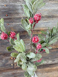 Crystalline Mistleberry Spray, 22", Red and Green