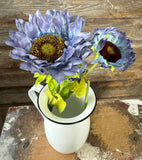 Sunflower Spray, 26", Blue