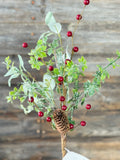 Winter Wonder Pick, 24"x7"x1", Red Green Brown