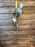 Columbine Spray, 32", Lavender Cream