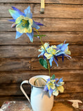 Columbine Spray, 31", Blue