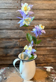Columbine Spray, 32", Lavender Cream