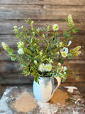 Wildflower Wishes Bush, 24", Green and ivory, 24", Green and ivory