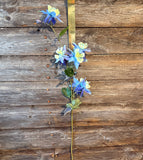Columbine Spray, 31", Blue
