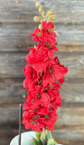 Delphinium Spray, 24", Red