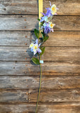 Columbine Spray, 32", Lavender Cream