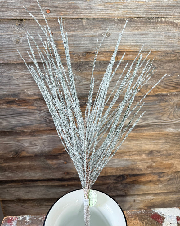 Snow Long Needle Cone Spray, Frosted green