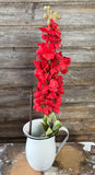 Delphinium Spray, 24", Red