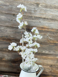 Apple Blossom Spray, 38", White