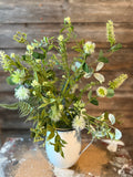 Wildflower Wishes Bush, 24", Green and ivory, 24", Green and ivory