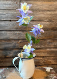 Columbine Spray, 32", Lavender Cream