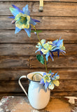 Columbine Spray, 31", Blue