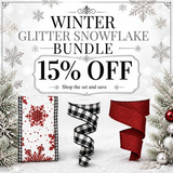 Ribbon Bundle - Glitter Snowflakes