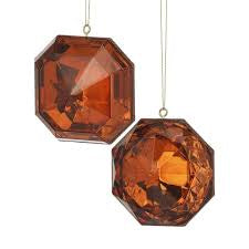 Precious Gem Ornaments Round And Square Set Of Two, 4