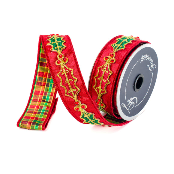 Jolly Holly Ribbon, 1.5