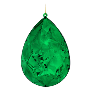Green Acrylic Jewel Drop Ornament