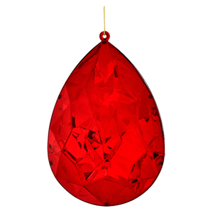 Red Acrylic Jewel Drop Ornament
