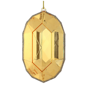 Champagne Clearbrite Acrylic Oval Precious Gem Ornament