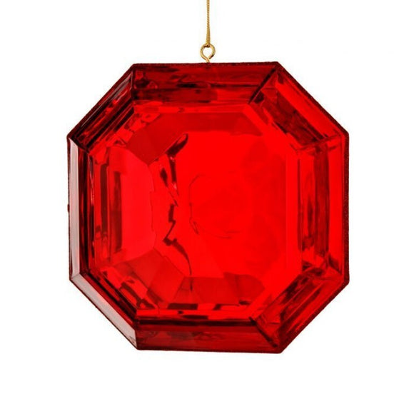  Red Acrylic Square Precious Gem Ornament 