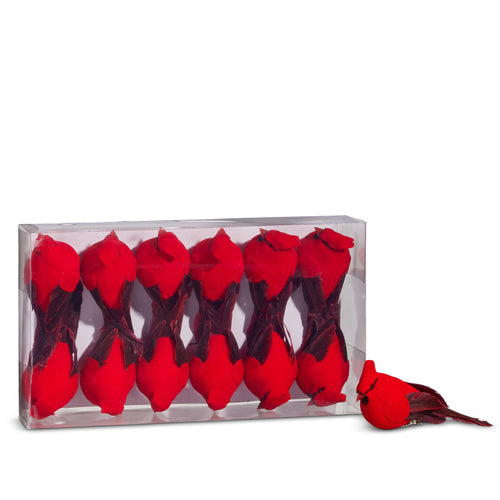  Red Box of Clip-On Cardinal Ornaments 