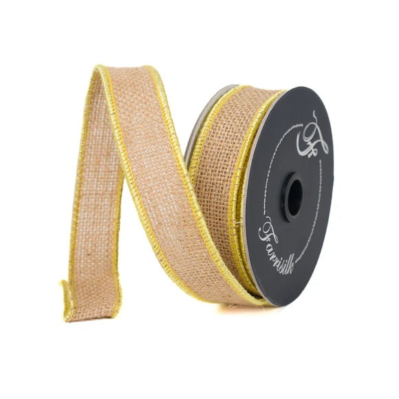 Yellow Burlap Accent Ribbon