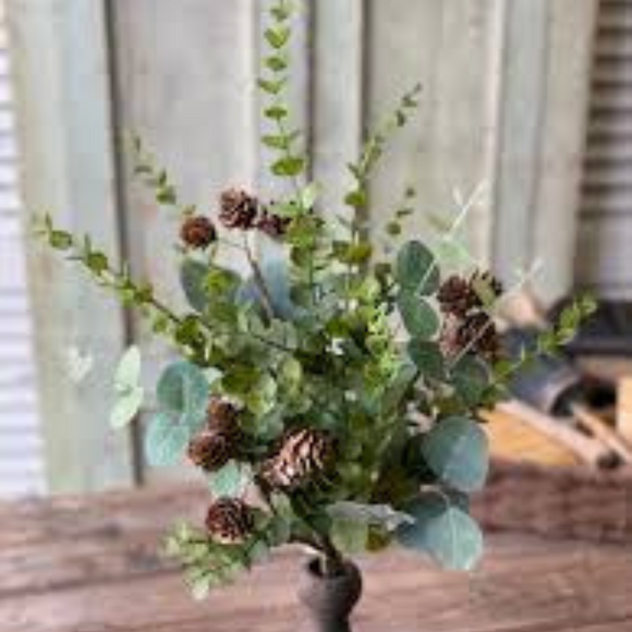 Green Brown Cascading Eucalyptus Bush