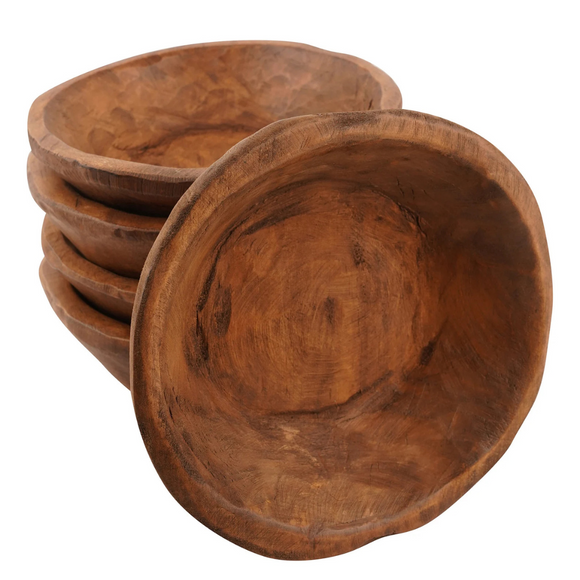 Brown Dough Bowl Medium Round