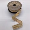 Cream Beige Tan Dupion Bias Cut Plaid Ribbon 