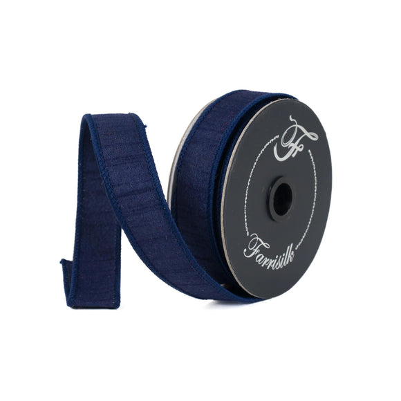  Navy Dupion Ribbon 