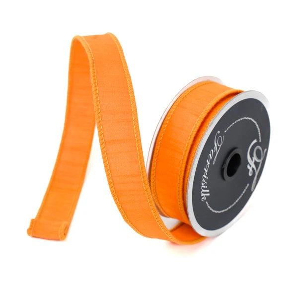 Orange Dupion Ribbon