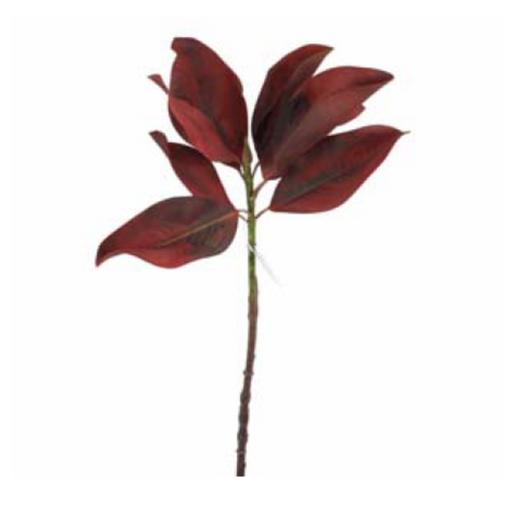 Red Fall Magnolia Leaf Spray