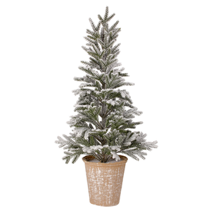 Multi Faux Snowy Ridge Potted Tree