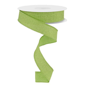 Bright Green Fine Glitter On Royal Ribbon