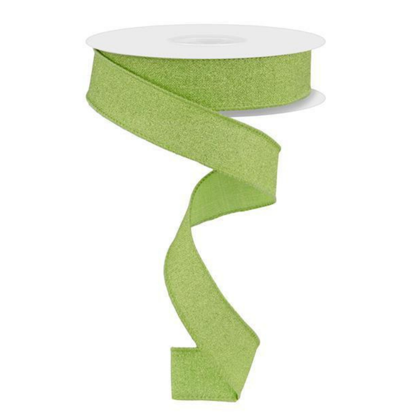 Bright Green Fine Glitter On Royal Ribbon