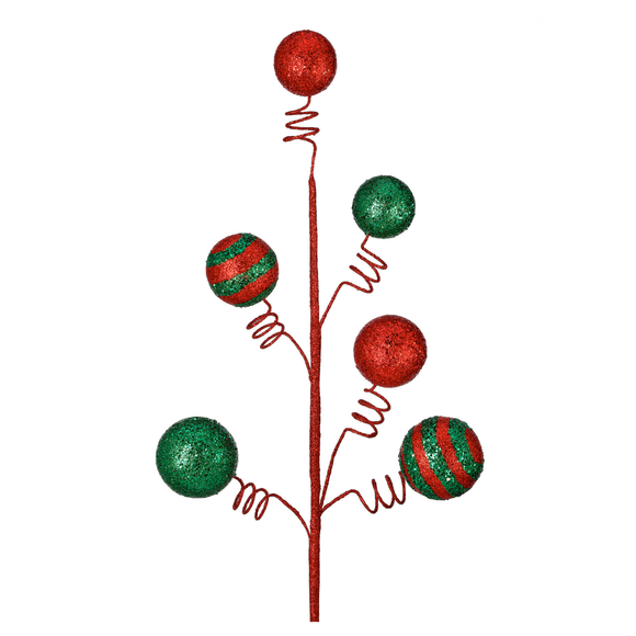 Red Green Glitter Ball Spray
