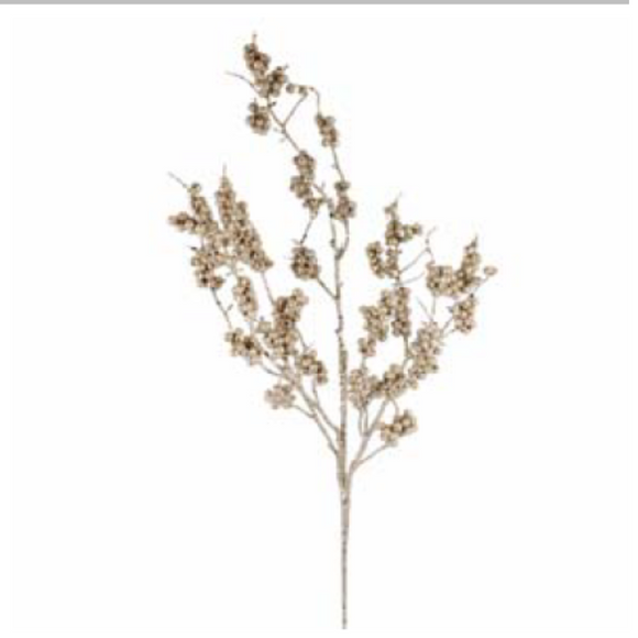 Champagne Glitter Berry Branch