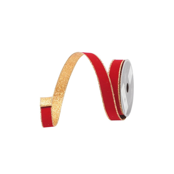  Red And Gold Gold Gleam Ribbon 