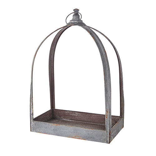 Grey Galvanized Lantern