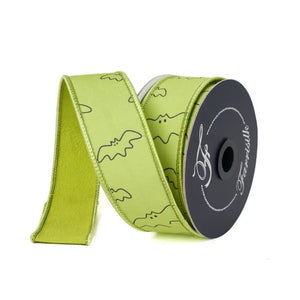 Lime Mini Bats Ribbon