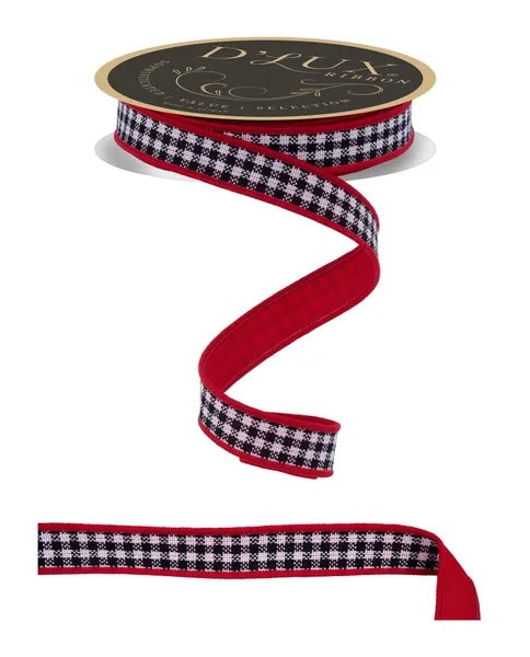 Mini Check Fused Ribbon, 7/8