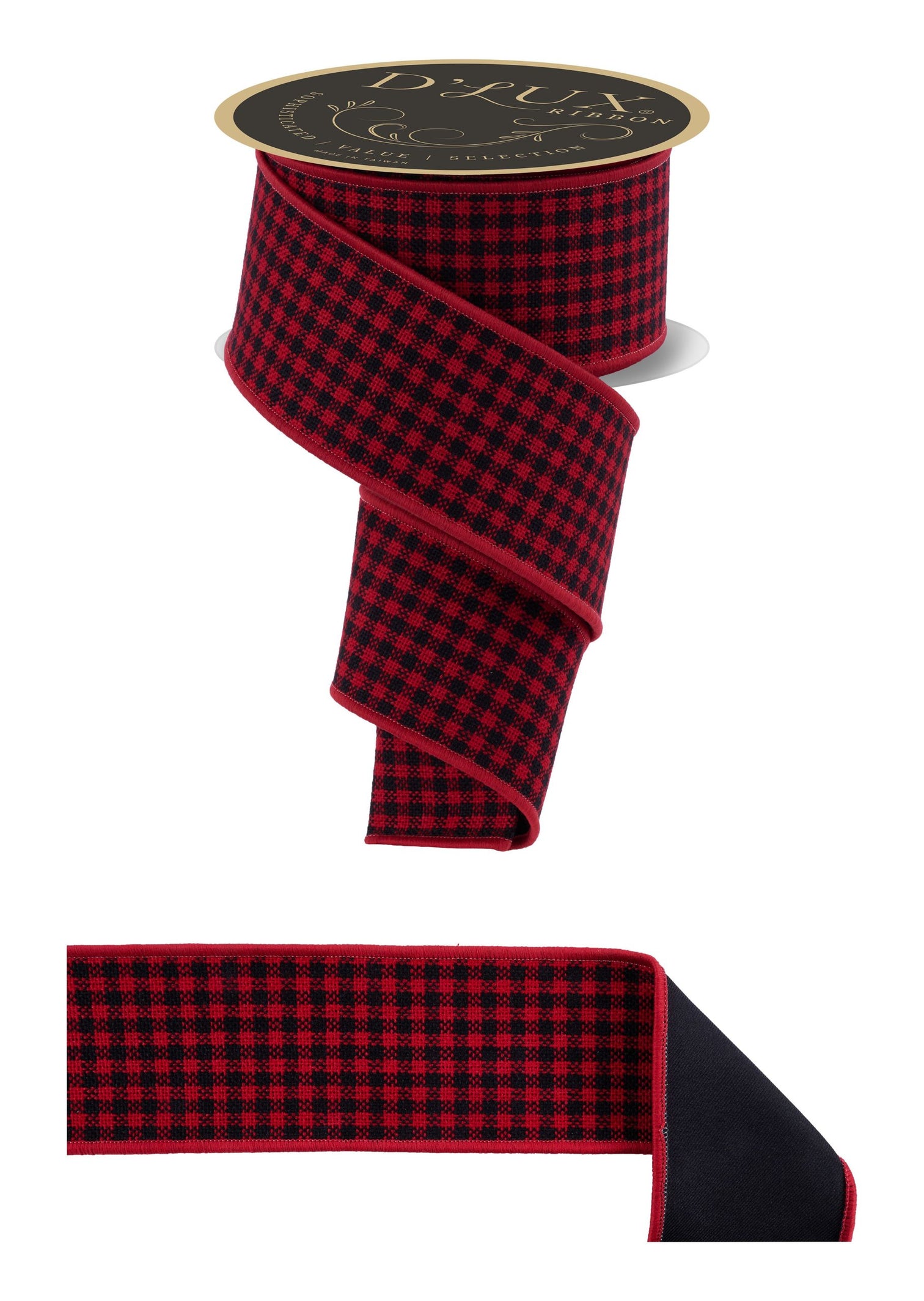 Mini Check Fused Ribbon, 2.5
